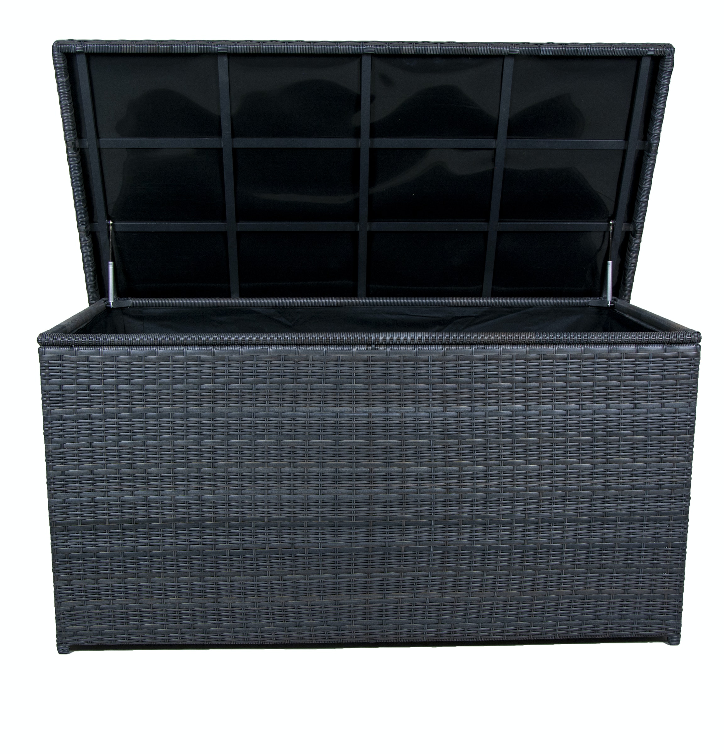 Qopps Kussen kist Wicker Antraciet mix