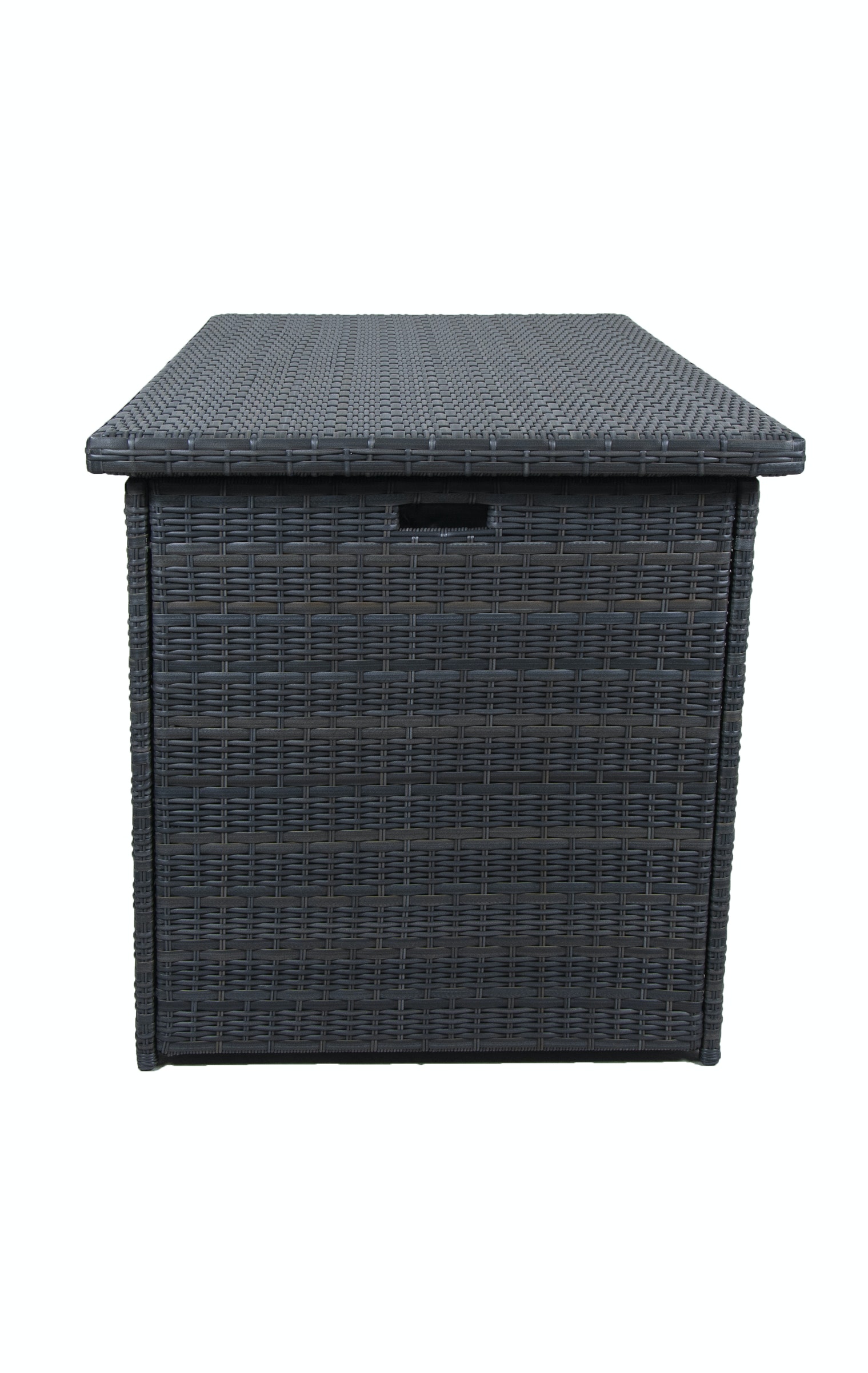 Qopps Kussen kist Wicker Antraciet mix